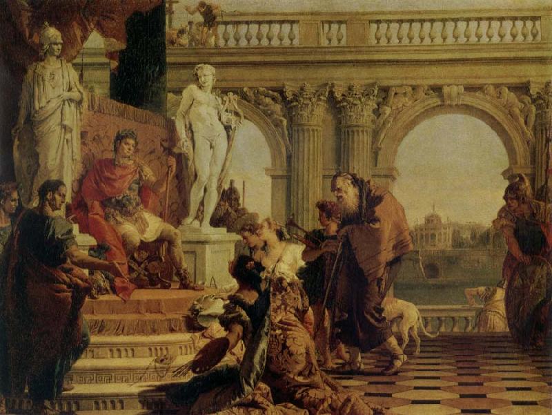 Giovanni Battista Tiepolo Maeccenas Presenting the Liberal Arts to Augustus Sweden oil painting art